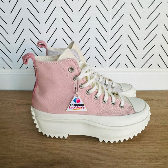 ⭐Converse Run Star Hike Hi Platform Sz 8 Mens Shoes Tri-Color Pink Beige A08785C